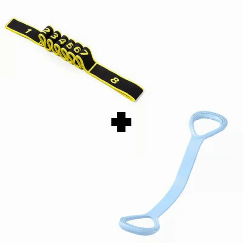 Resistance Band for Fitness and Yoga, Red, No Rear Strap - View 24