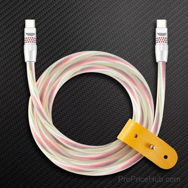 100W Fast Charging Cable with RGB Glow - View 9