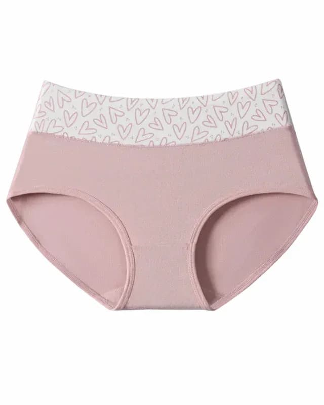 Women's Cute Love Print Soft Cotton Stretchy Panties - 6 Pack - View 10