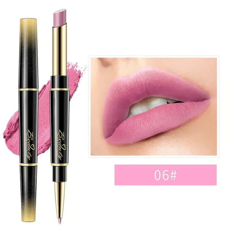 Double-Ended Matte Lip Liner & Lipstick – Waterproof, Non-Fading - View 12