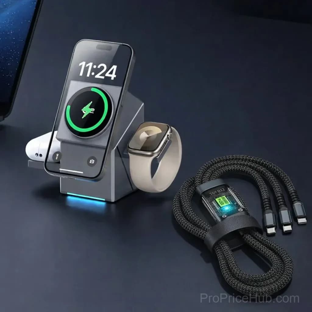 3-in-1 Foldable Magnetic Wireless Charging Station - View 10