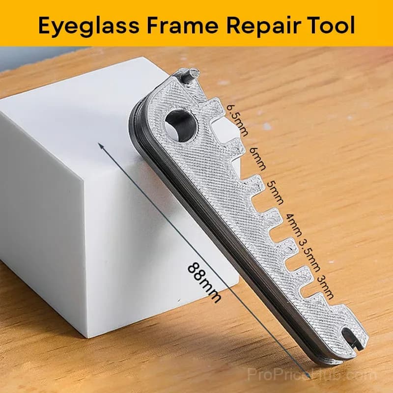 Eyeglass Frame Adjustment Tool, Silver Teardrop Hole - View 8