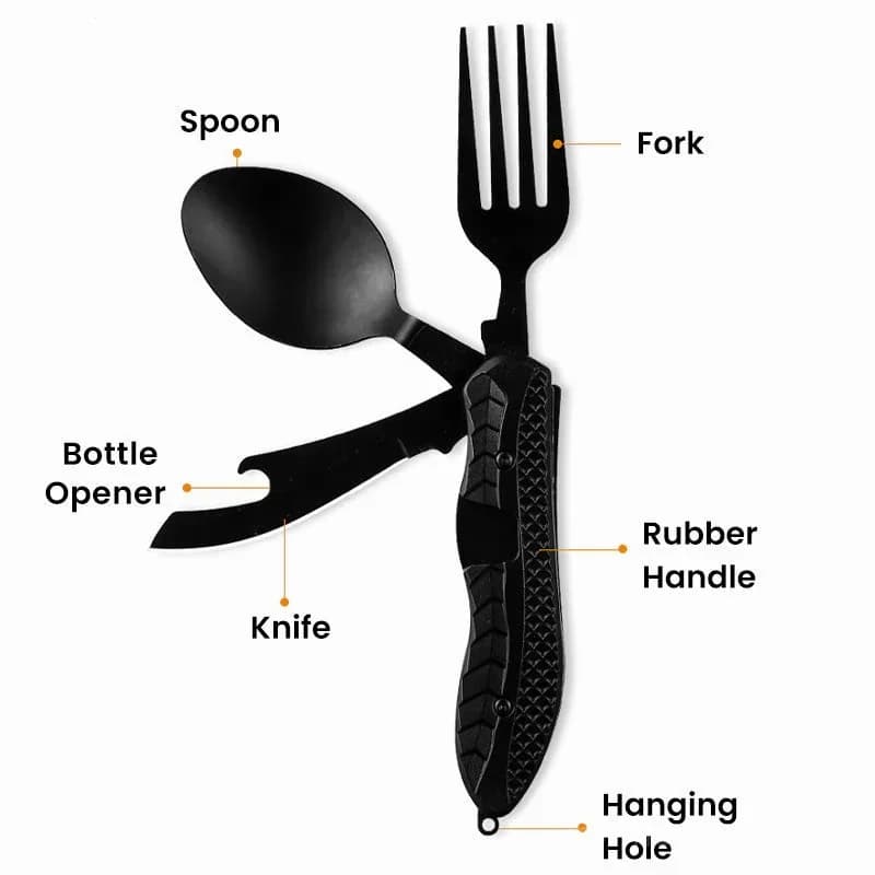 4-in-1 Outdoor Folding Multifunctional Tableware Set - View 8