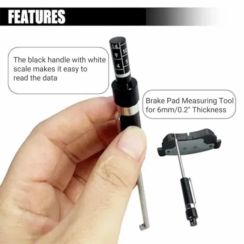 No-Tire-Removal Brake Pad Thickness Gauge - Quick Brake Check Tool - View 3