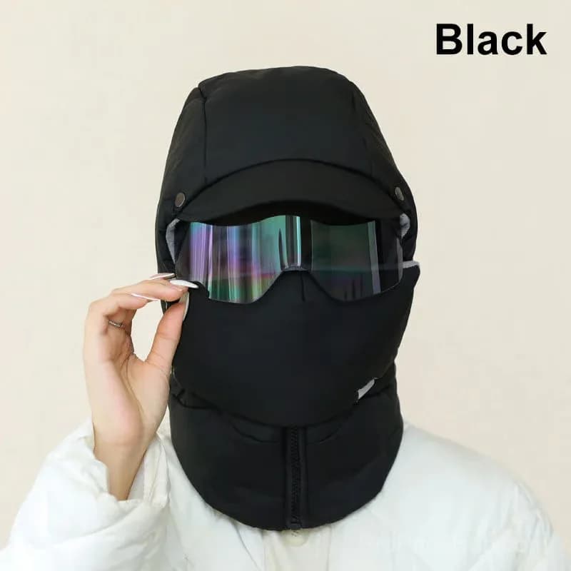 Windproof Full-Cover Outdoor Riding Mask with Glasses, Black - View 13