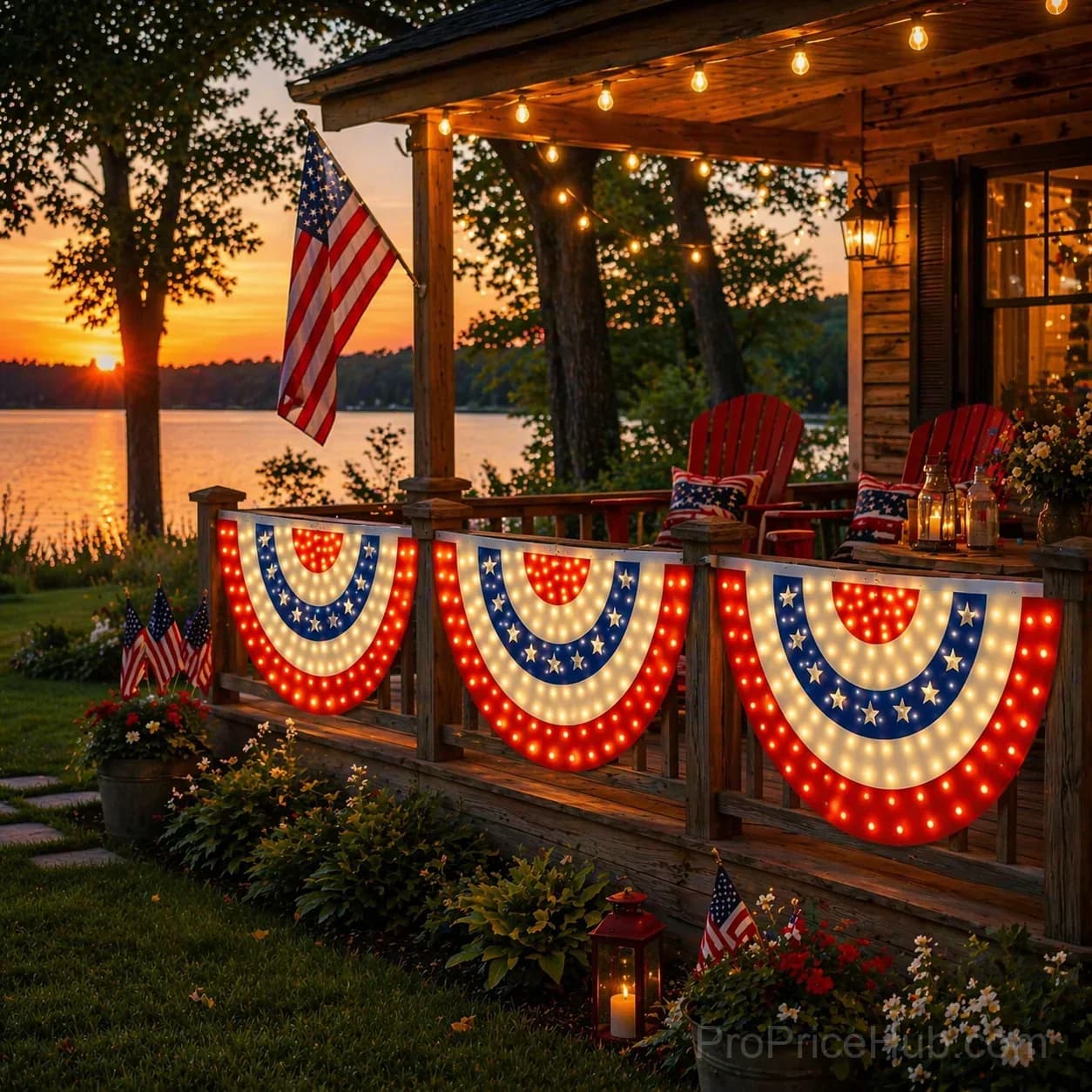 3 x 6 Ft LED Patriotic Bunting Banner for America’s 250th - View 13