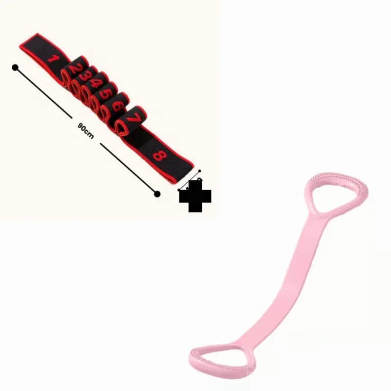 Resistance Band for Fitness and Yoga, Red, No Rear Strap - View 19