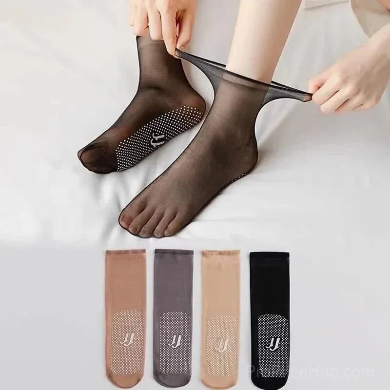 Invisible Slip-Resistant Crystal Silk Socks - View 14