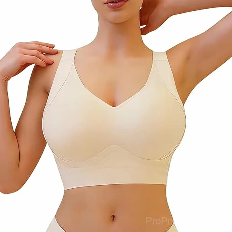 Full Coverage Seamless Support Bra, Nude, Medium - View 9