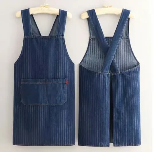Adult Jour Lightweight Cotton Apron with Pocket & Waist Strap - View 6