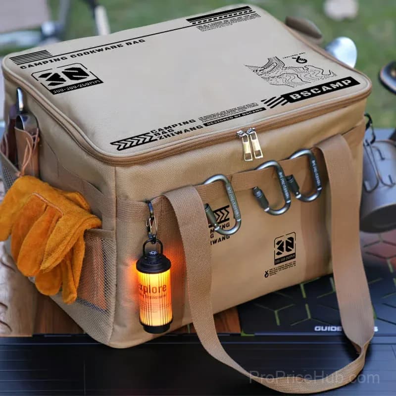 30L Waterproof Outdoor Folding Storage Bag, Khaki - View 4