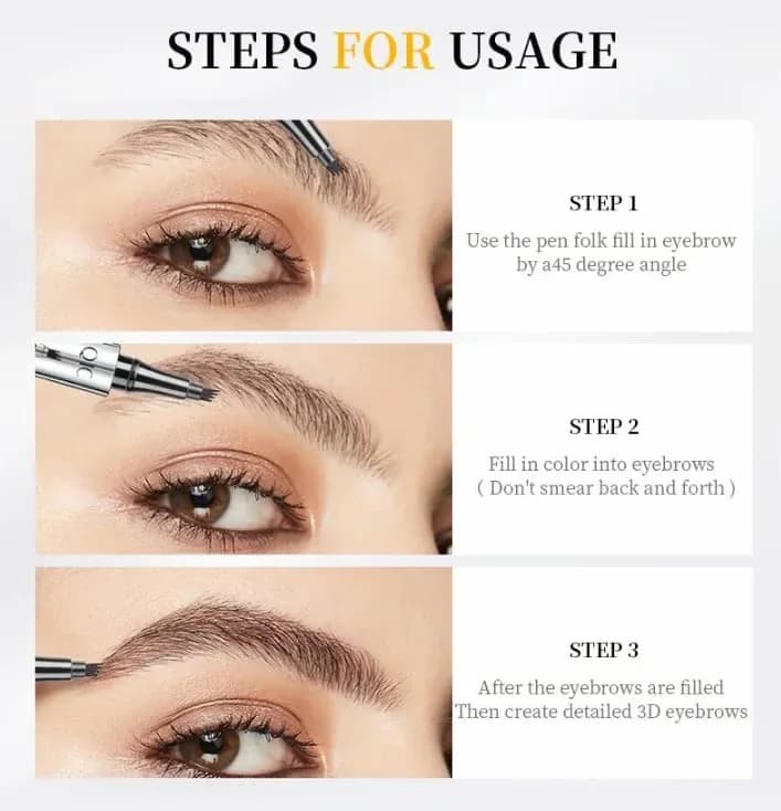 3D Waterproof Eyebrow Pencil, Light Brown, 2-Pack - View 7