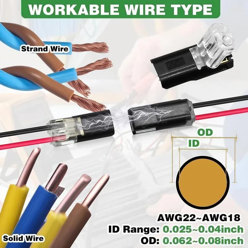 Fast-Fit 2-Pin Double-Wire Plug-in Connectors - View 6