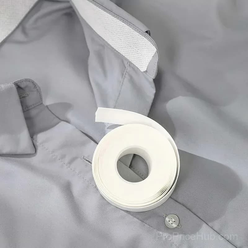 Invisible Disposable Collar & Cuff Liner Tape, White, 3m x 2.5cm - View 4
