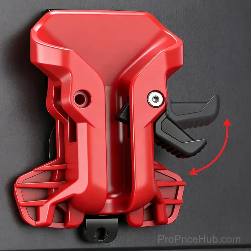 Portable Self-Locking Power Tool Holster, Red, 1 Pack - View 7