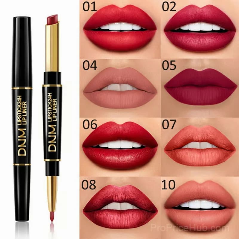 2-in-1 Waterproof Lipstick Lip Liner - #01 Sexy Red - View 4