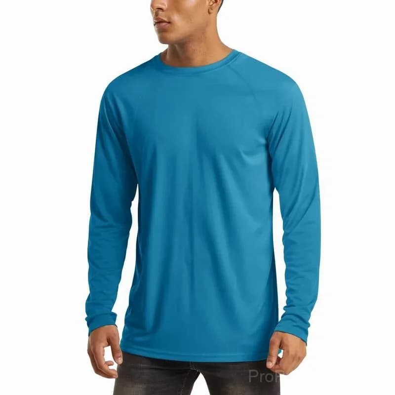Men's UPF 50+ Long Sleeve Performance Shirt - Quick Dry, Lightweight, Breathable - View 9