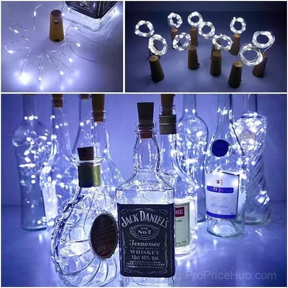 Multicolor Battery-Operated Bottle Lights with Replaceable Batteries - View 9