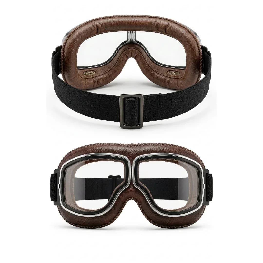 OTG Vintage Motorcycle Goggles, Fits Over Glasses - View 15