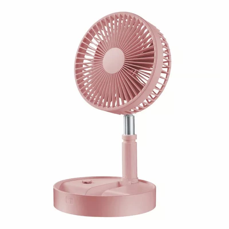 White Telescopic Folding USB Rechargeable Desk Fan - View 14