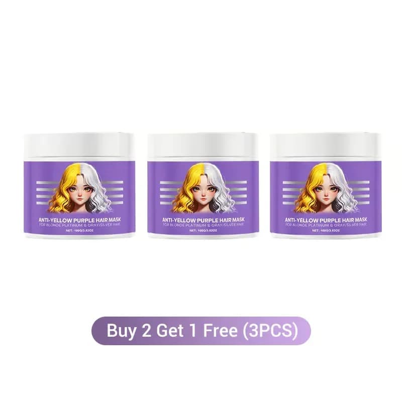 Anti-Yellowing Purple Hair Mask, 100g - View 11