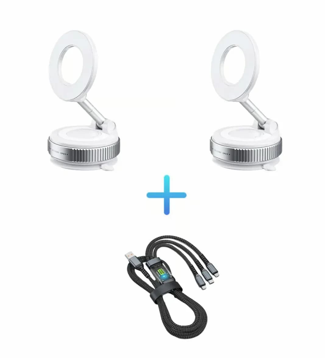 360° Adjustable Vacuum Magnetic Car Phone Holder, 1-Pack - View 17