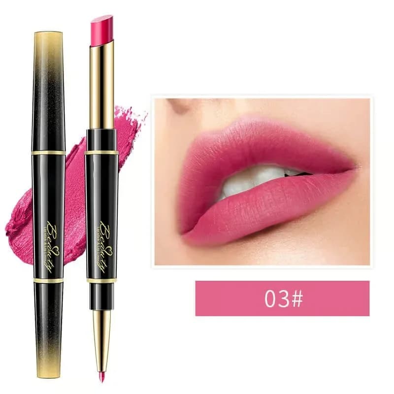 Double-Ended Matte Lip Liner & Lipstick – Waterproof, Non-Fading - View 9