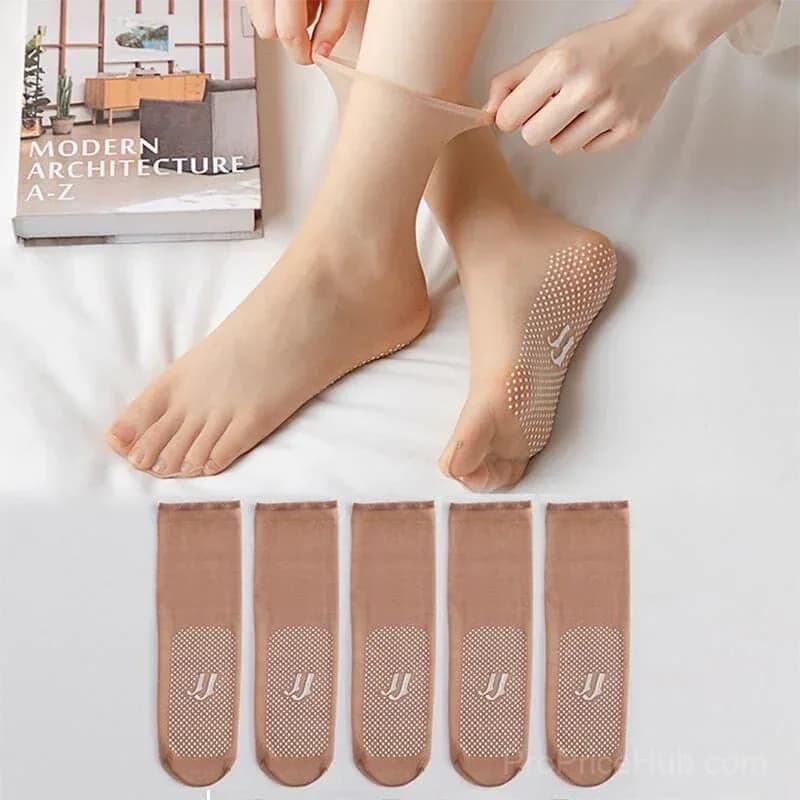 Invisible Slip-Resistant Crystal Silk Socks - View 17