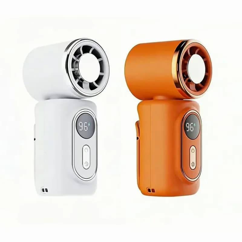 Mini Portable Handheld Clip-On Fan with Ice Cooling, White - View 3