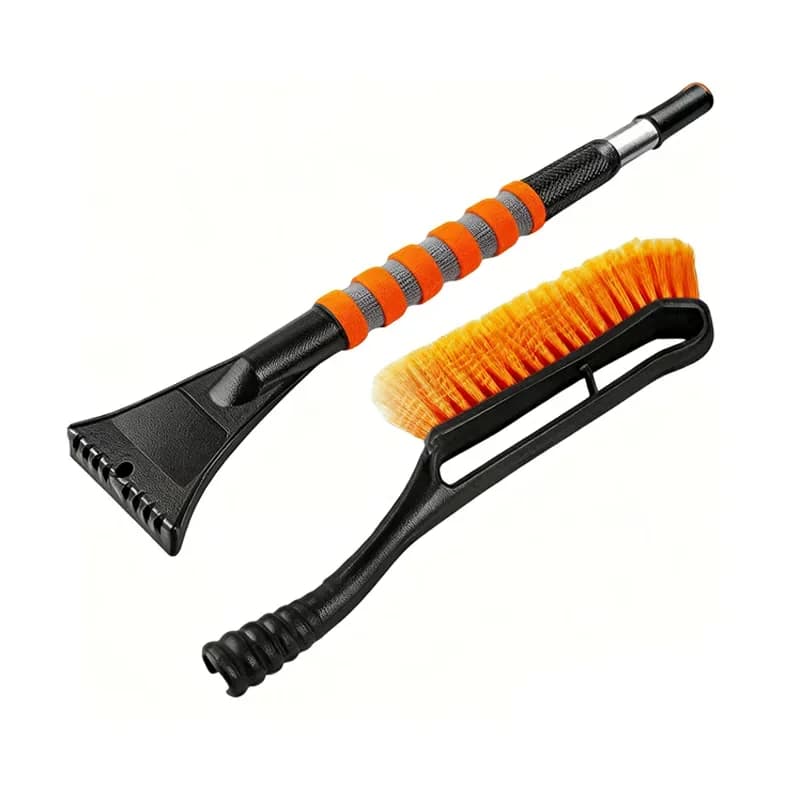 Anti-Scratch Snow and Ice Scraper Tool, -40°F Resistant, Orange - View 9