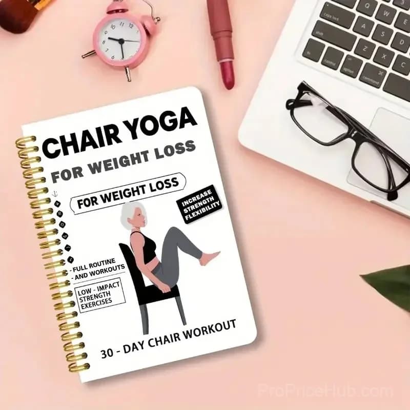 Chair Yoga Weight Loss Spiral-Bound Notebook & Exercise Guide - At-Home Fitness Journal - View 5
