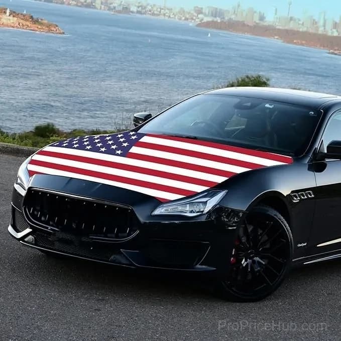 American Car Hood Flag - No Glue No Tools, Install in 1 Minute - View 18