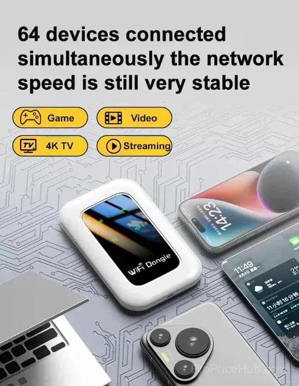 Portable All-Network Pocket WiFi - No Setup, Instant Connect - View 3