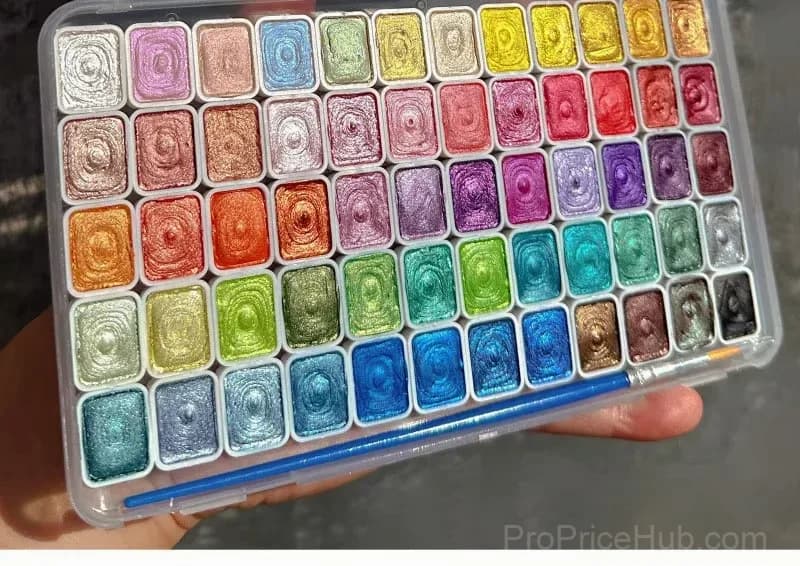 20-Color Shifting Watercolor Painting Set with Brushes - View 12