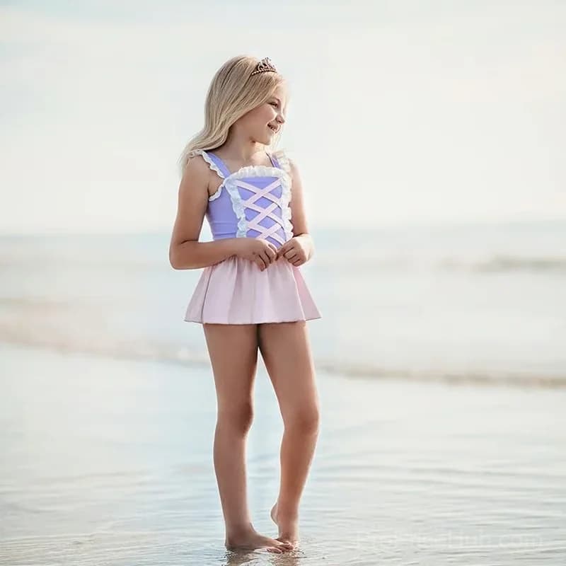 Kids Snow White Princess Inspired Swimsuit, 2-3 Years - View 4