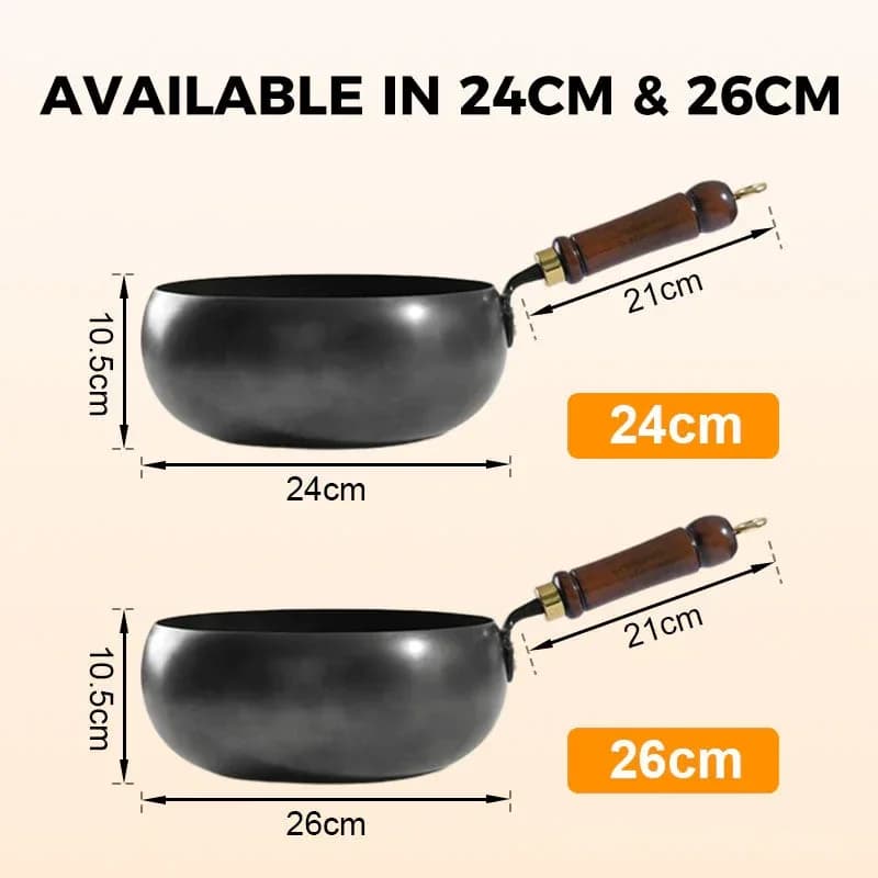 Uncoated Thick Iron Pot with Glass Lid, 24cm - View 6