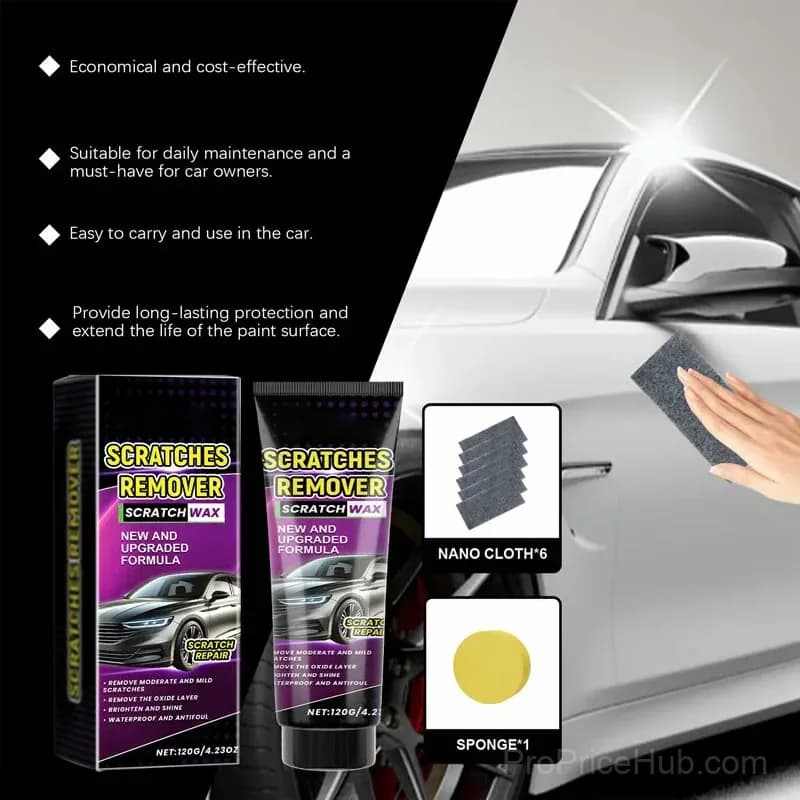 Car Scratch Remover Wax with Nano Cloth, 1 Pack - View 5