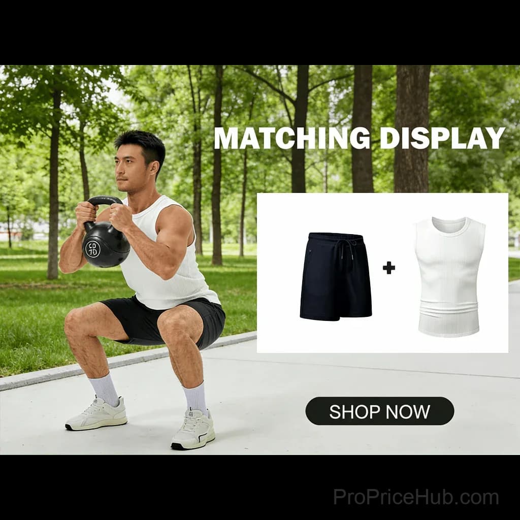 Men's Wide Strap Ribbed Activewear Tank Top - View 7