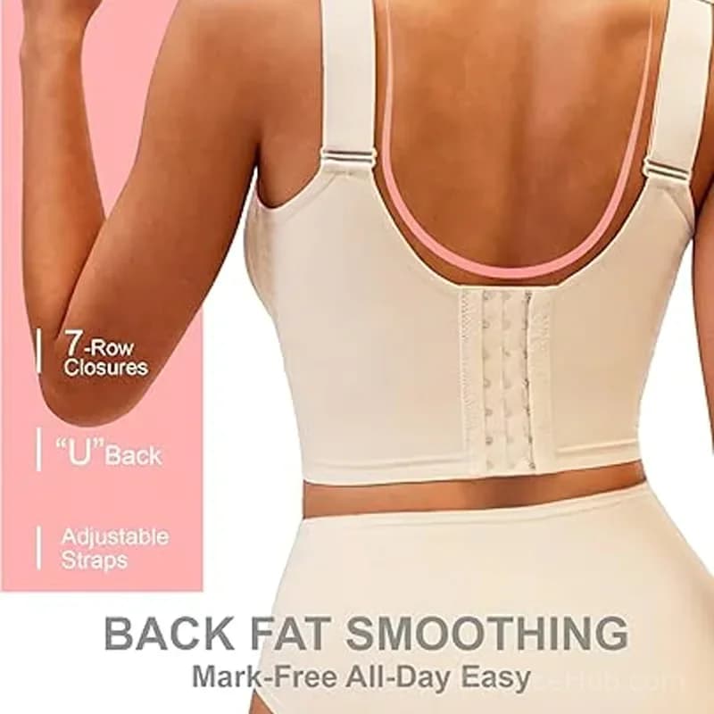 Full Coverage Seamless Support Bra, Nude, Medium - View 4