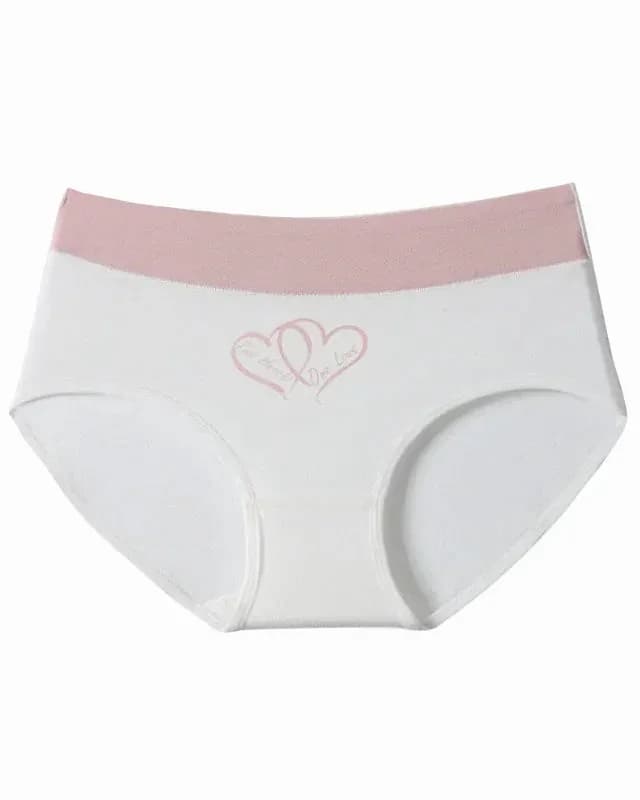 Women's Cute Love Print Soft Cotton Stretchy Panties - 6 Pack - View 9