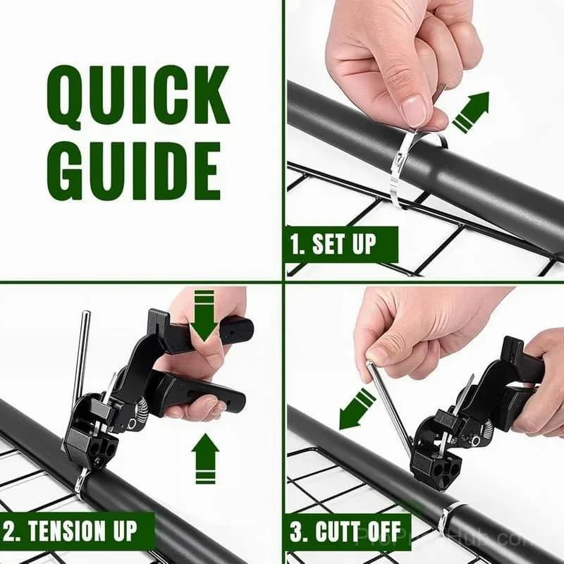 Stainless Steel Cable Tie Gun with Metal Zip Ties - View 5