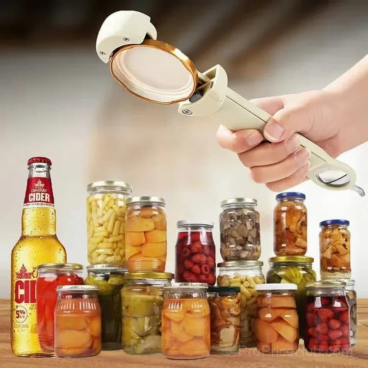 Multifunctional Magnetic Can Opener, Red - View 5