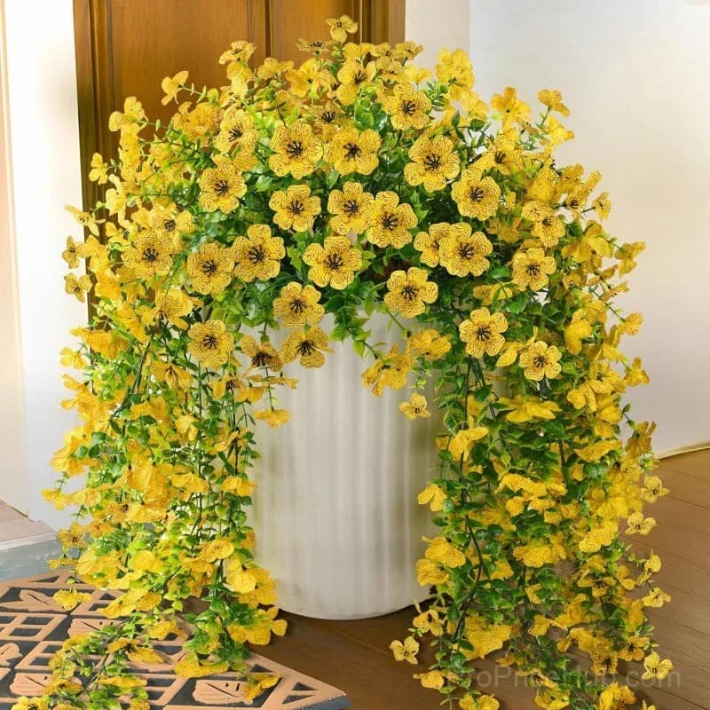 Outdoor Cascading Daisy & Eucalyptus Artificial Flowers, UV Resistant - View 18