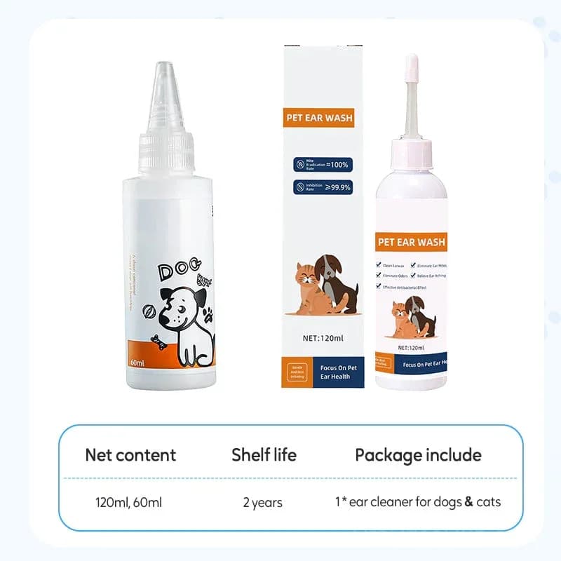 Pet Ear Cleaner with Aloe for Dogs & Cats, 120ml - View 9