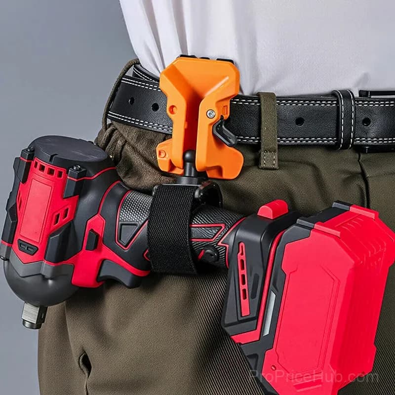 Portable Self-Locking Power Tool Holster, Red, 1 Pack - View 4