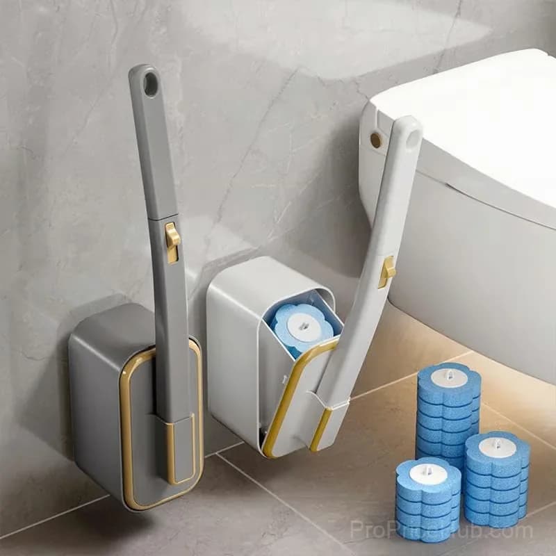 Wall-Mounted Toilet Brush Set, White, 1–6 Pieces - View 6