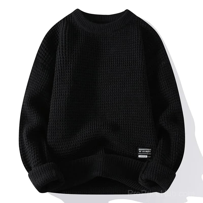 Men's Big & Tall Retro Crewneck Sweater - Thick Knit, Sizes M-3XL - View 8