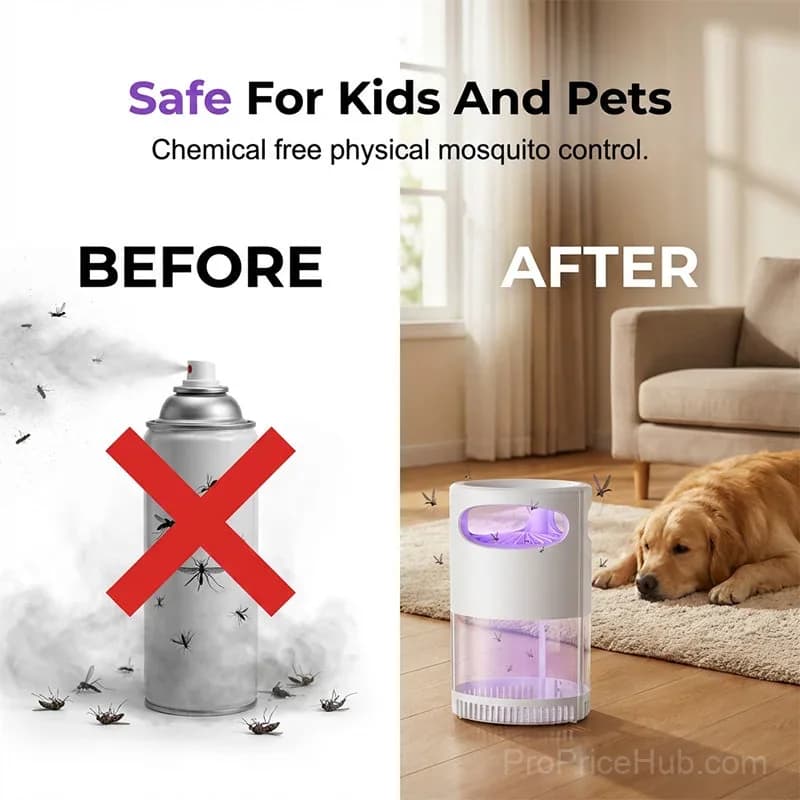 UV Mosquito Killer Lamp – USB, Quiet, Chemical-Free Indoor Trap - View 3