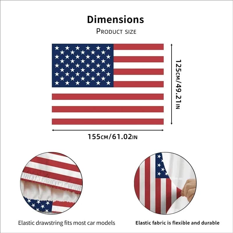 American Car Hood Flag - No Glue No Tools, Install in 1 Minute - View 15