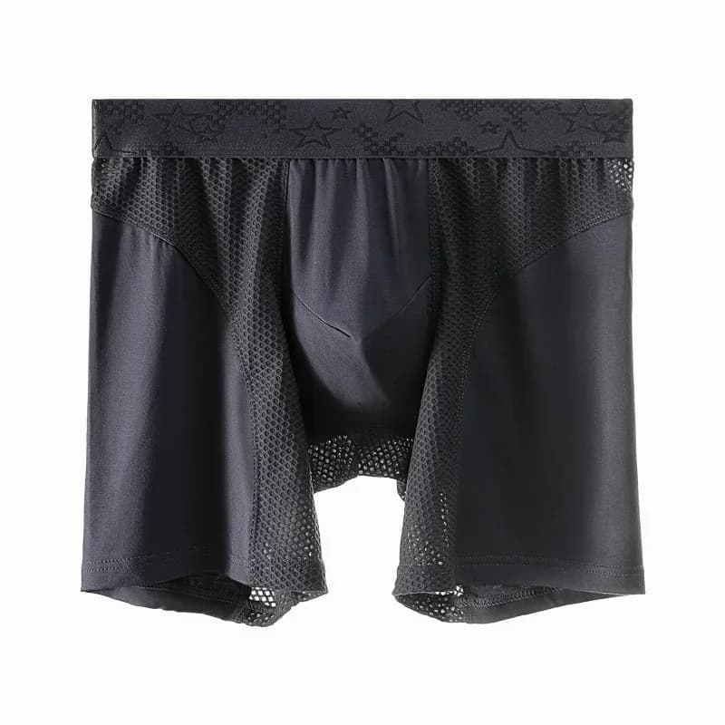 Men's Big & Tall Anti-Wear Long Leg Boxer Briefs (L-6XL) - View 9